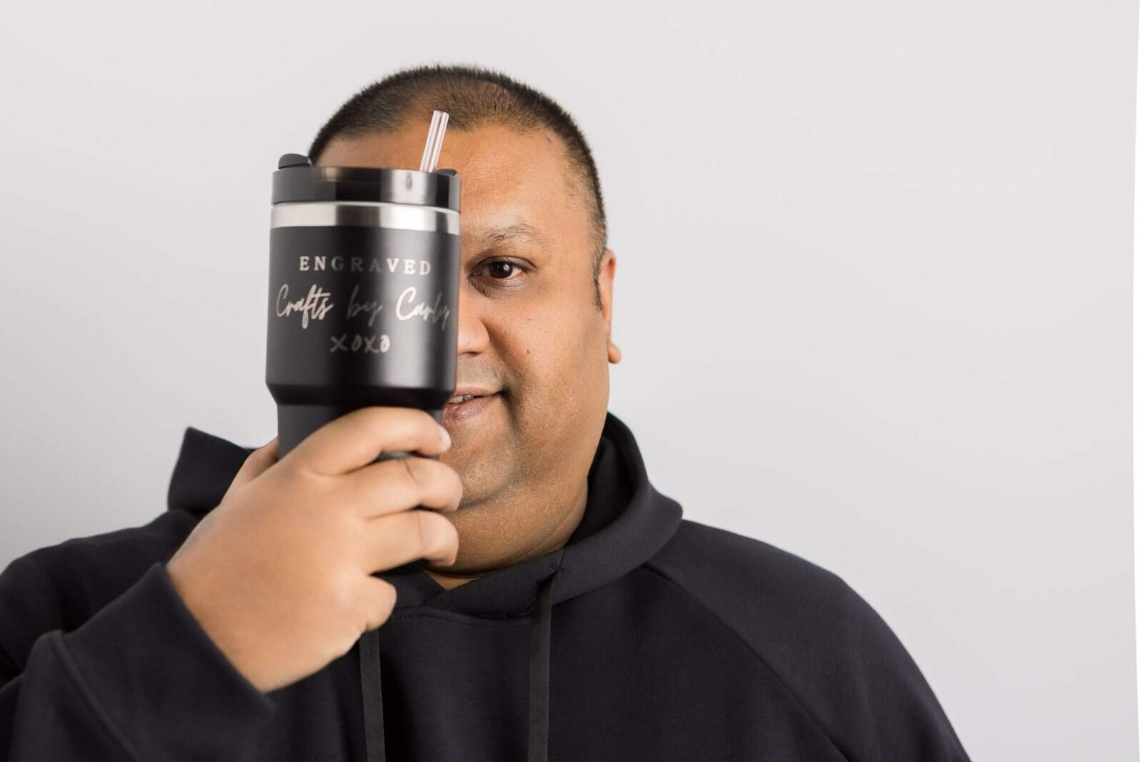 Personalized engraved tumbler for gifts and crafts.